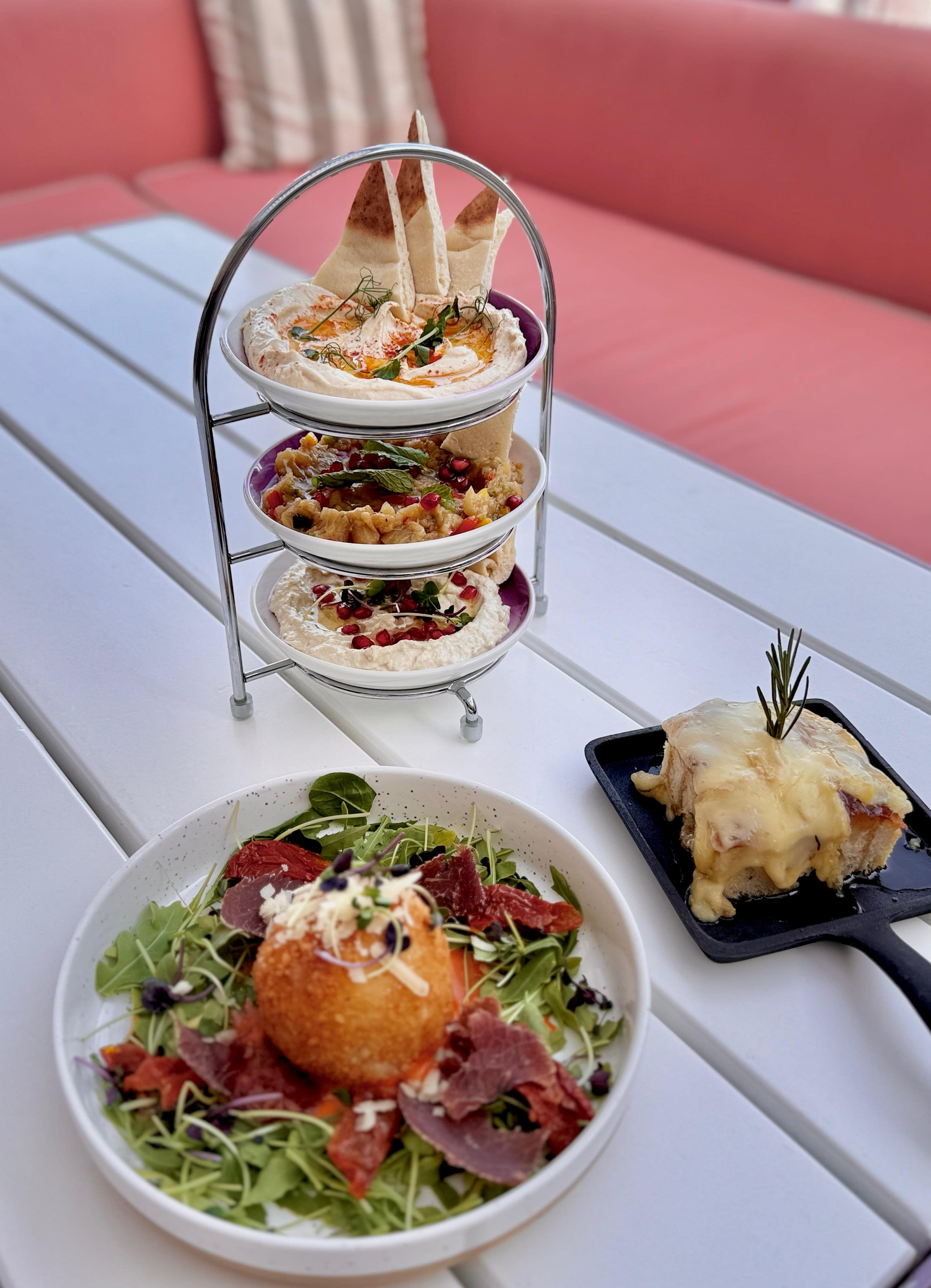 Arabic Mezze, Arancini and Melting Brie