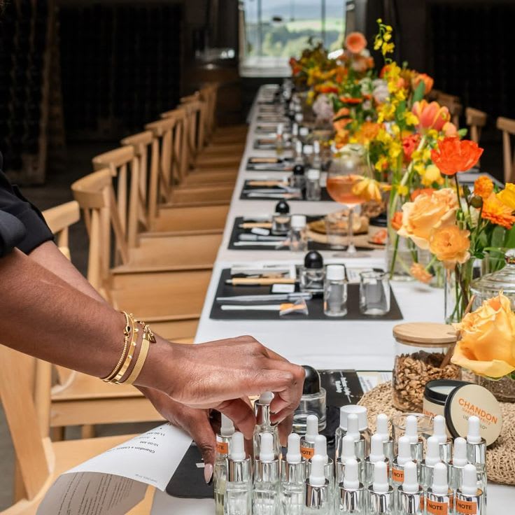 That Time We Set the Scene With Citrus Toned Flowers for @chandonaus for Their Cozy Wintertime Perfume Making Workshop 🧡