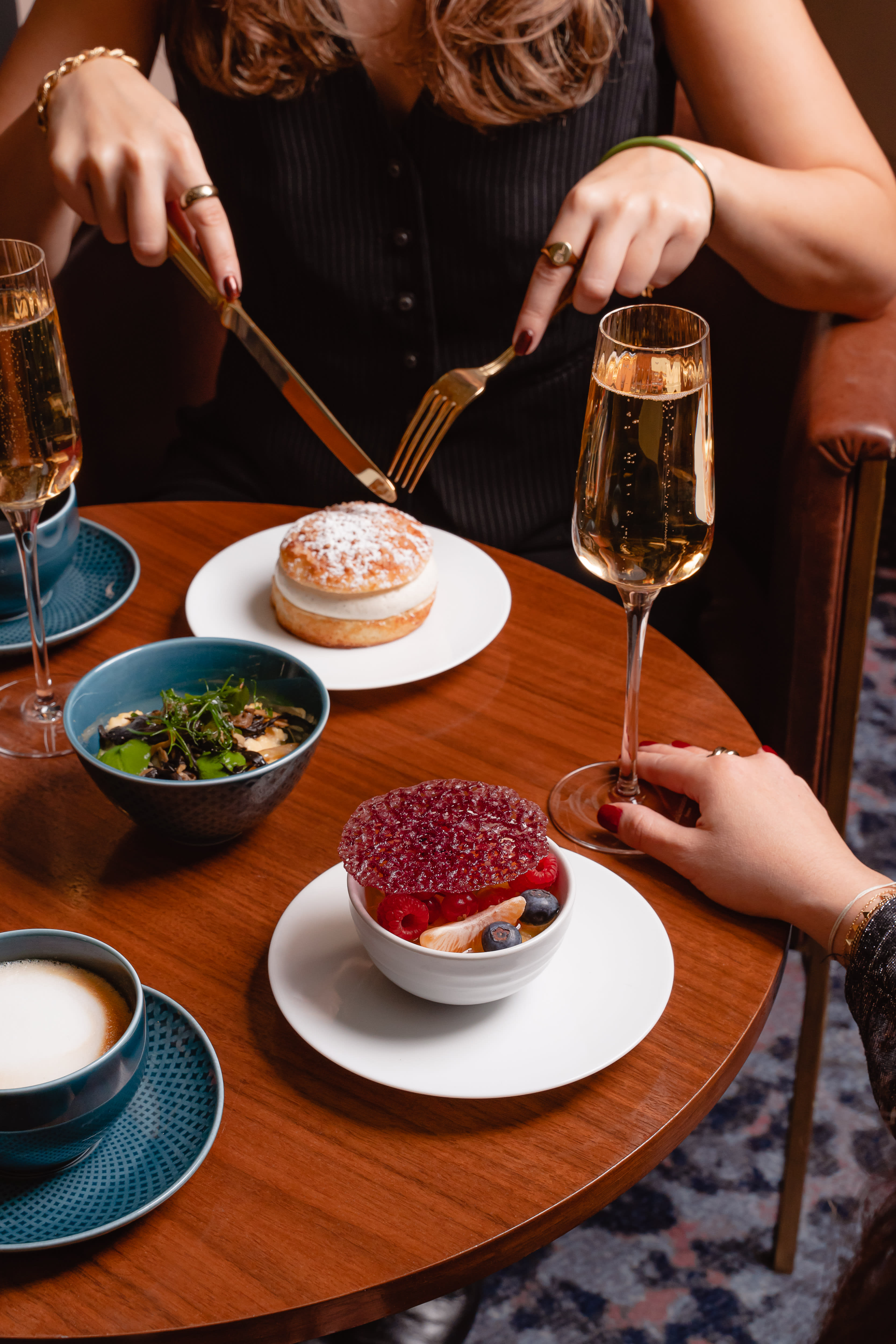 Paraz P0709 Officine Du Louvre Festive Brunch Dessert and Champagne