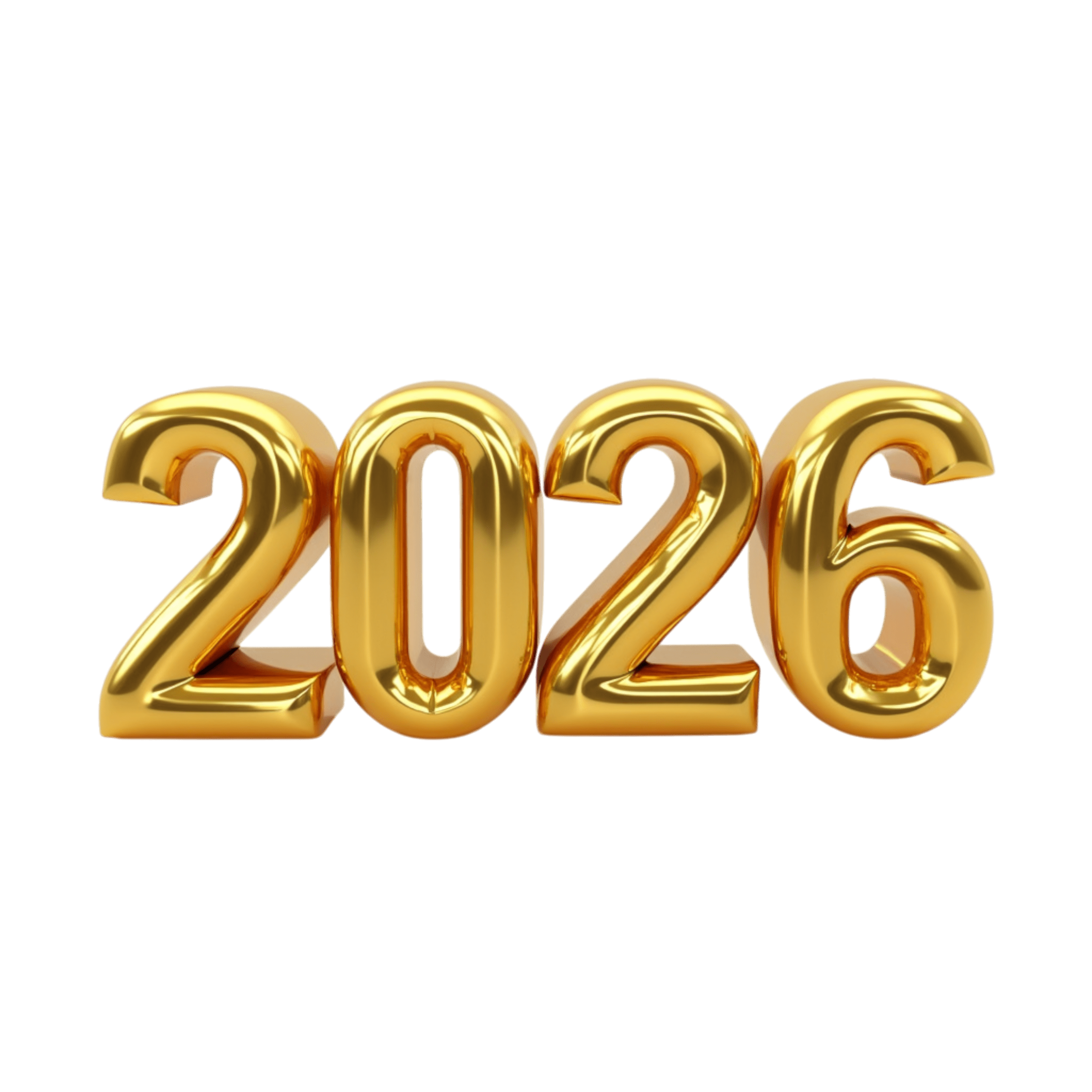 —pngtree—golden 2026 Text Shining Brightly 19912309