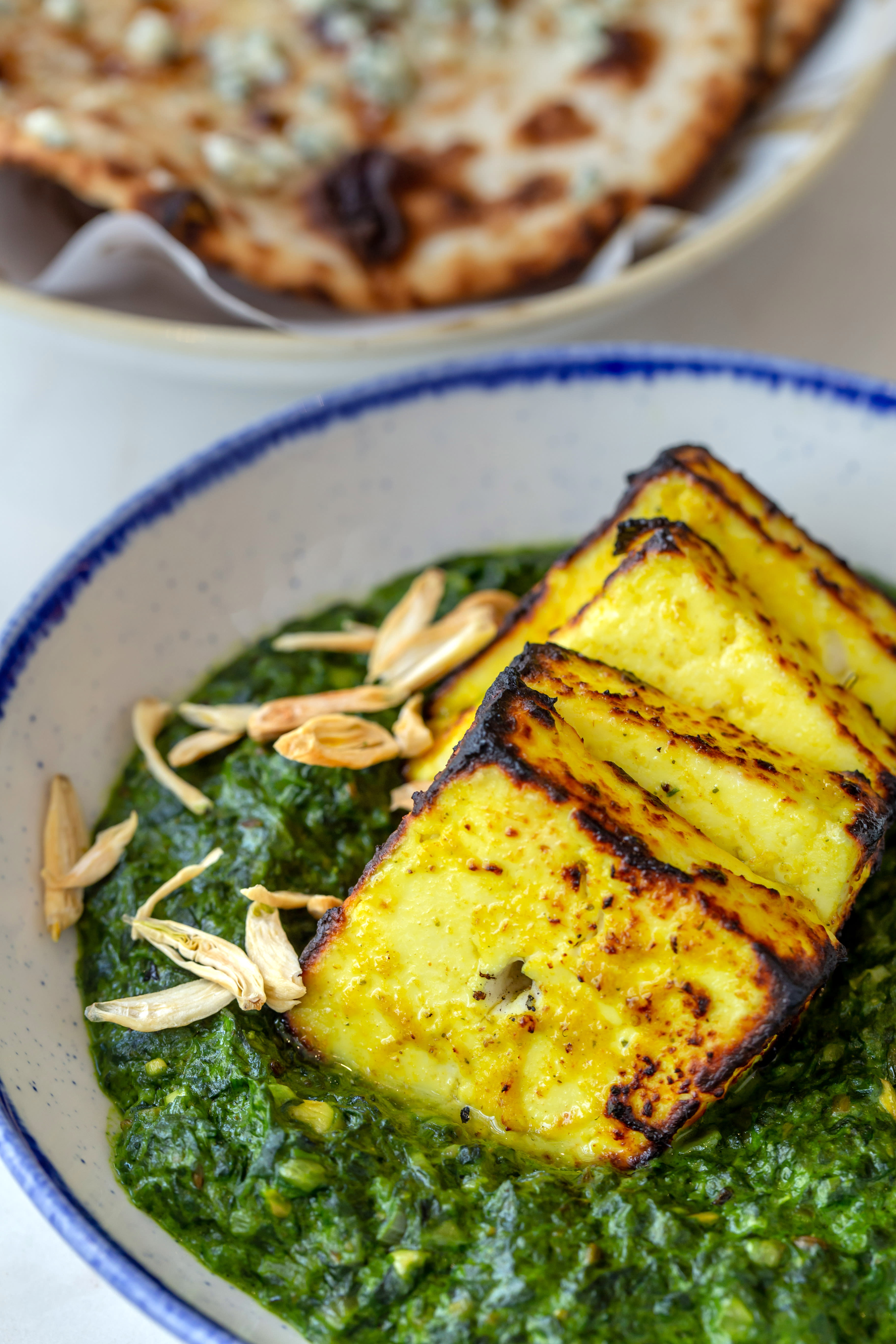 Saag Paneer, Blue Cheese Naan