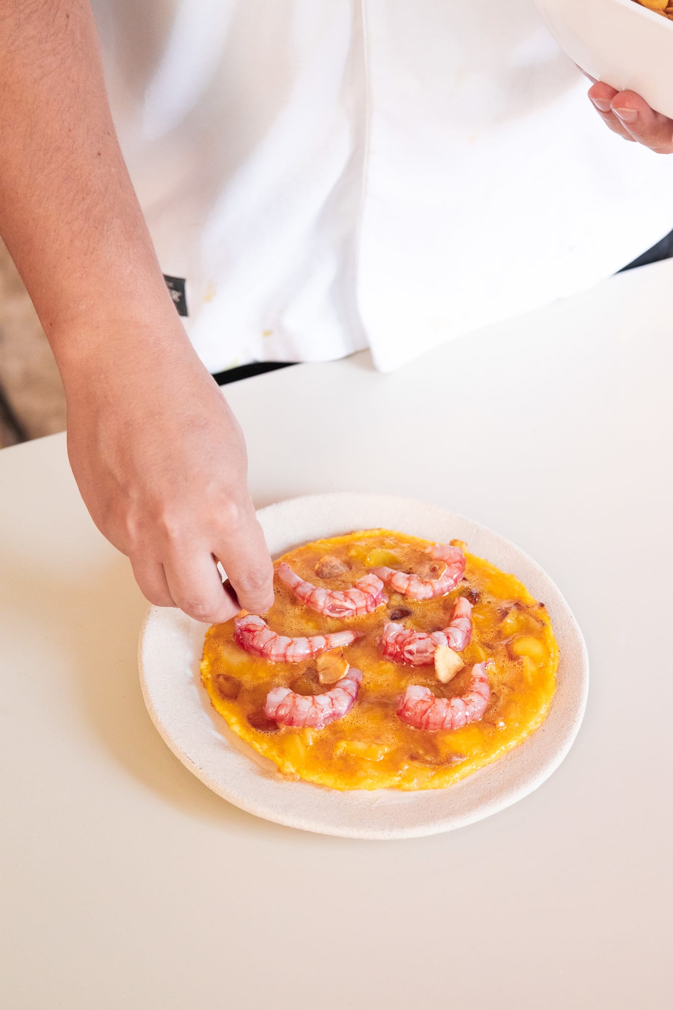 Madrp Barra Runny Omelette Garlic Prawn