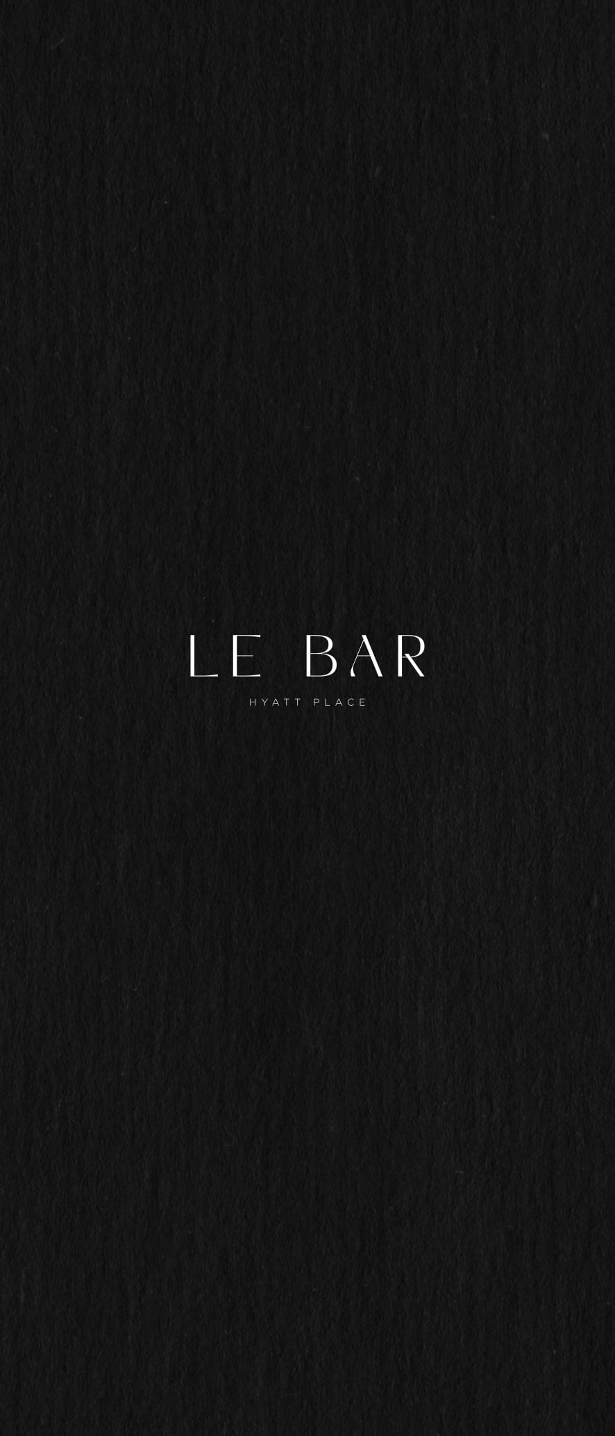 Menu Le Bar