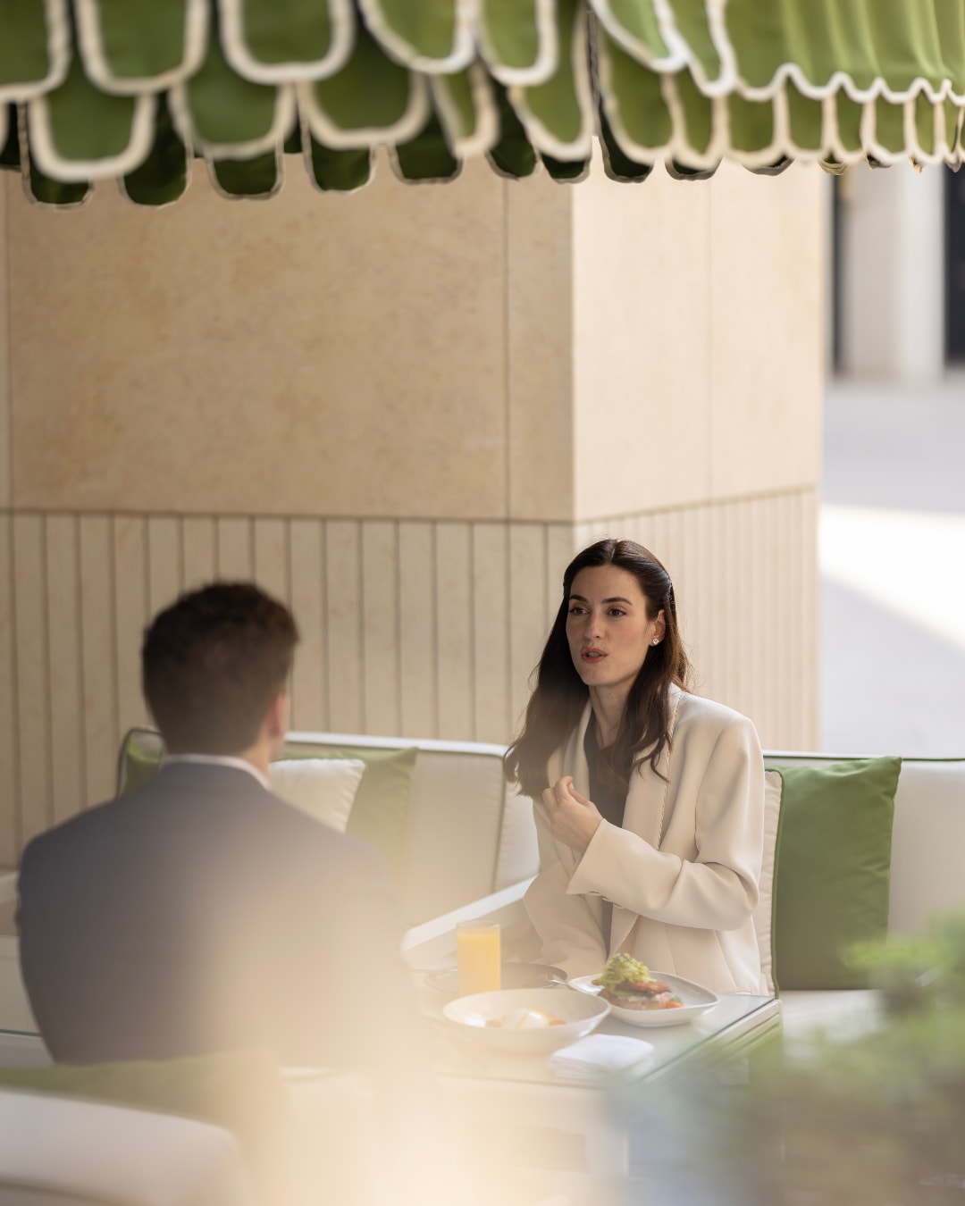 Anis Couple Business Lunch Outdoors