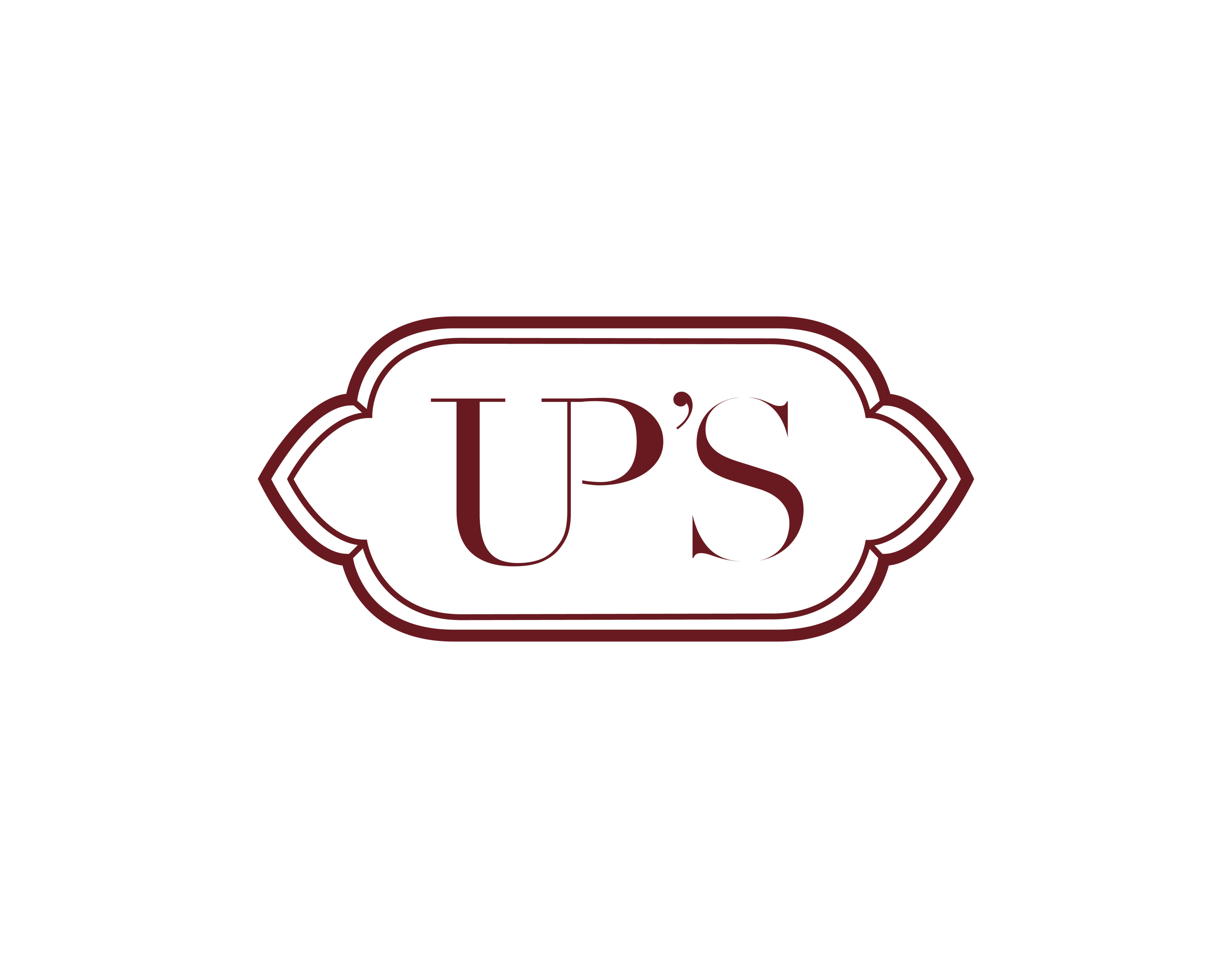 U Ps Logo Wine Red