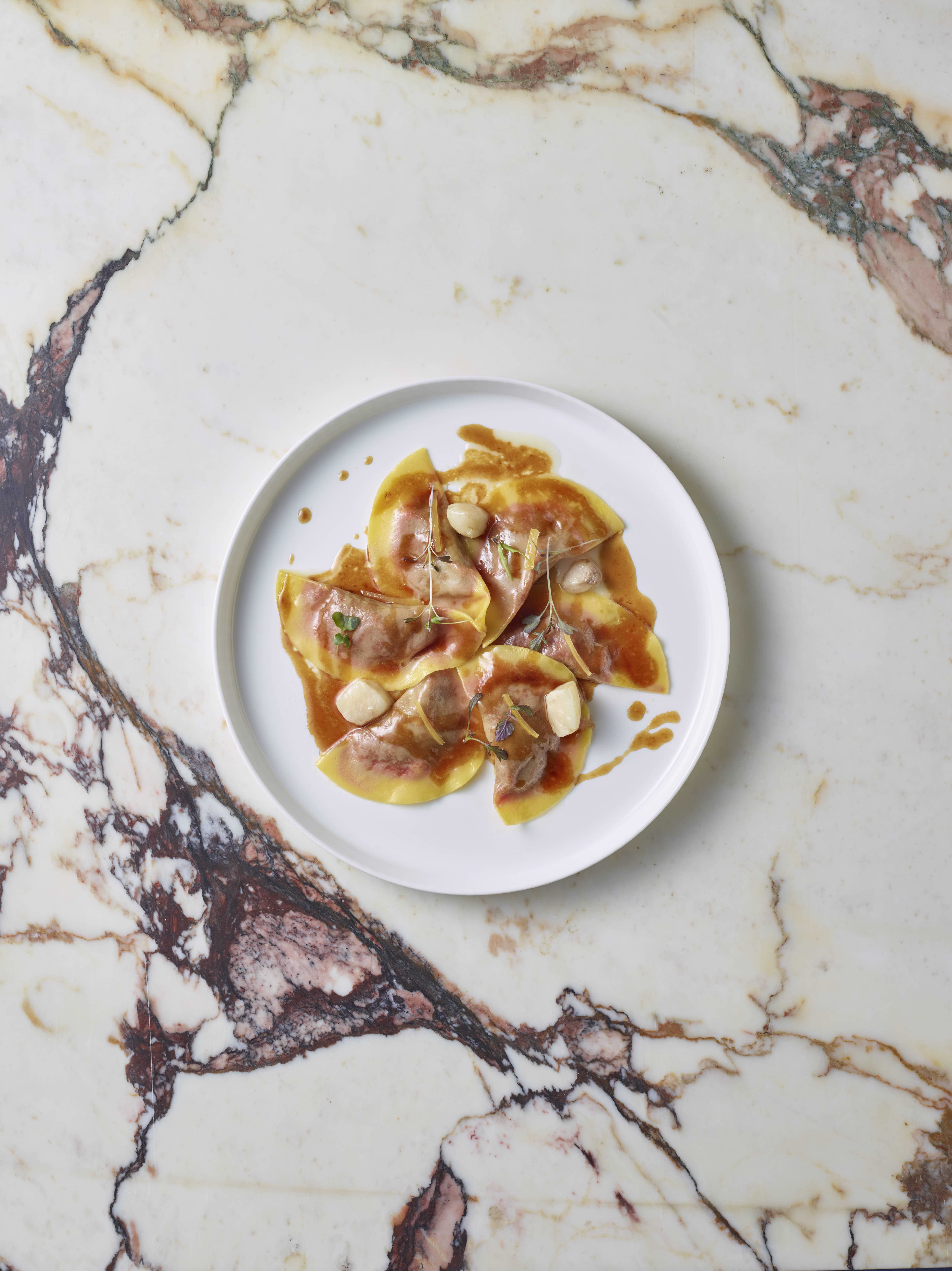 Casunzei Di Barbabietola, Salsa Di Ossobuco, Trentingrana E Limone Salato (2)