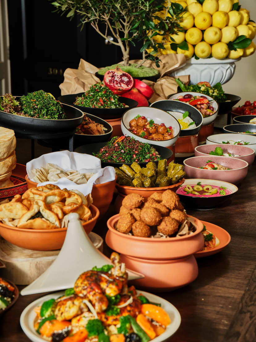 Global P1804 Mediterranean Buffet Vertical