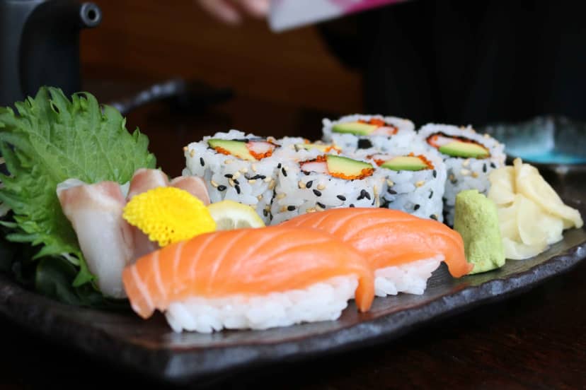 Miyako   Sushi Plate With Chopsticks