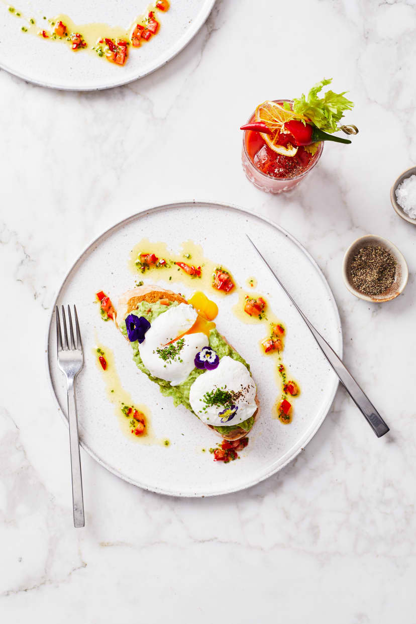Hyatt Regency Manchester Oxford Road Food Poached Eggs Avocado Split Yolk