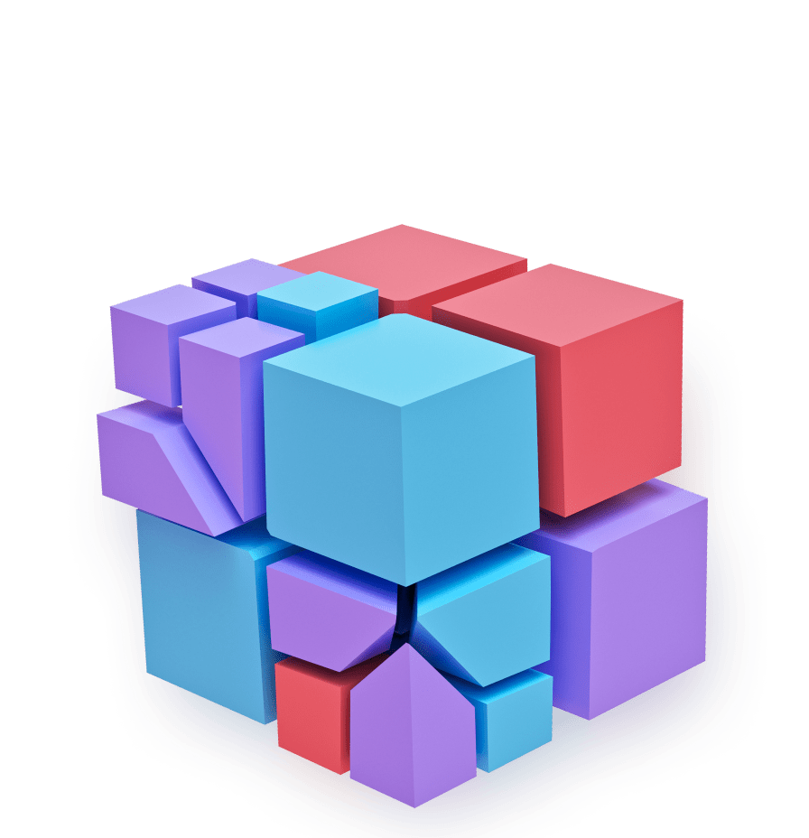 Colorful cube puzzle for Virtual Team Building Activities