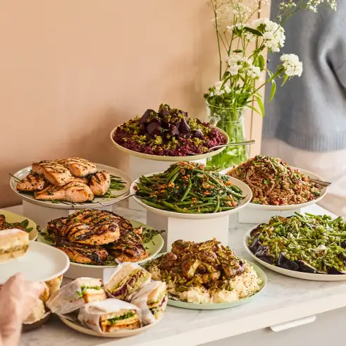 Patient eating Ottolenghi food