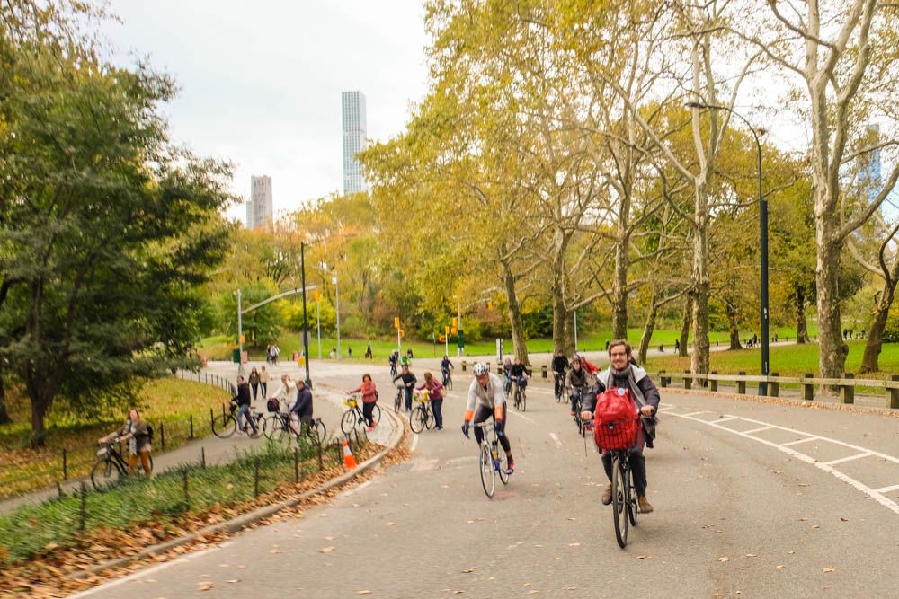 tour de central park en velo