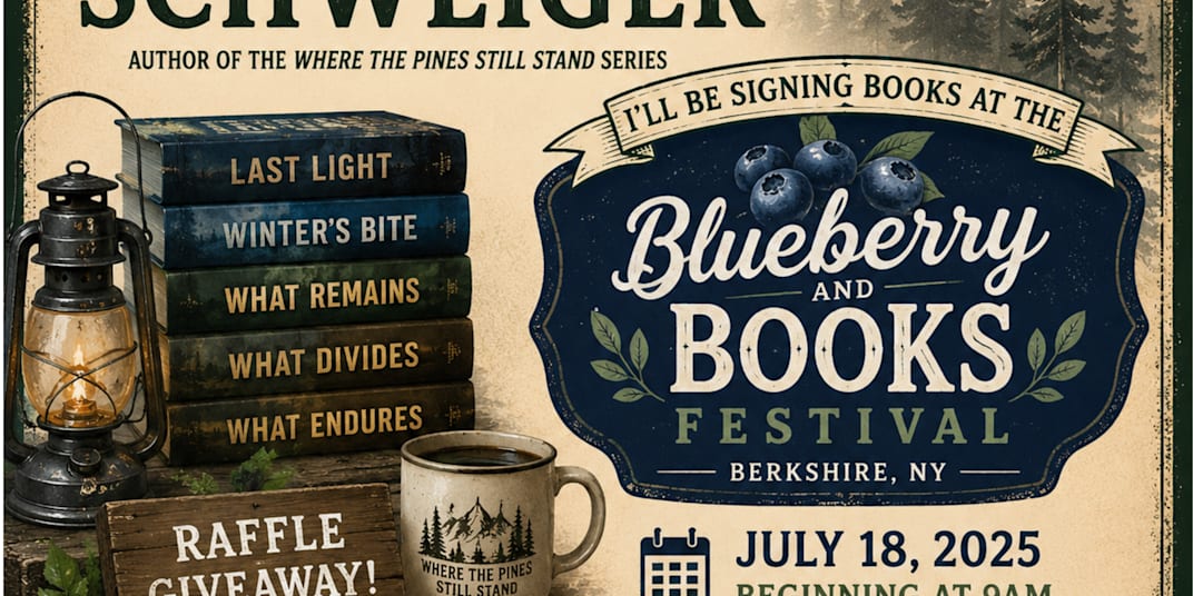 Join Me! Blueberry & Books Festival Mark your calendar! I'll be at the