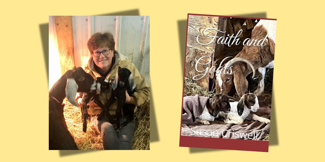 Faith and Goats I assisted a new author, Susan Criswell, publishing her