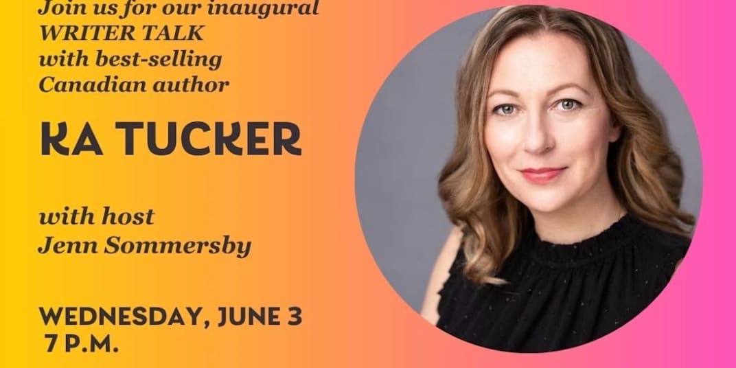 WRITER TALK is happening! June 3, 7 p.m., via Zoom! Join me in conversation