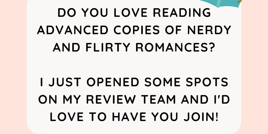 Do you like to review books? I’m looking for ARC readers for my upcoming