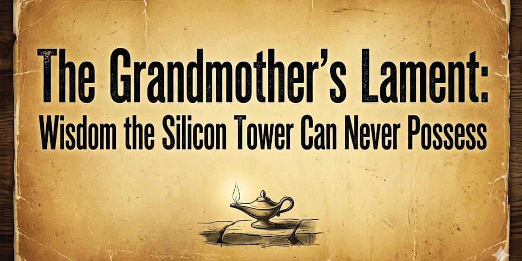 The Grandmother’s Lament: Wisdom the Silicon Tower Can Never Possess