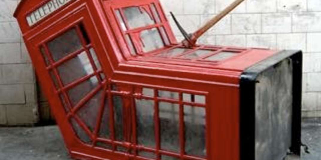 Red Telephone Boxes In April 2006, Banksy created a sculpture based on a