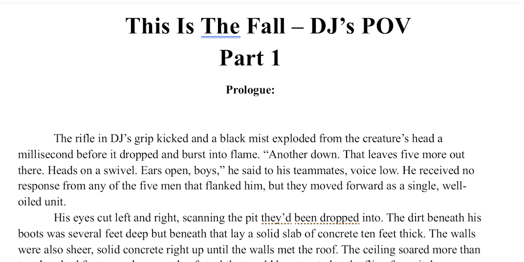 Quick Update and The Next Installment of Amber’s Apocalypse Hey