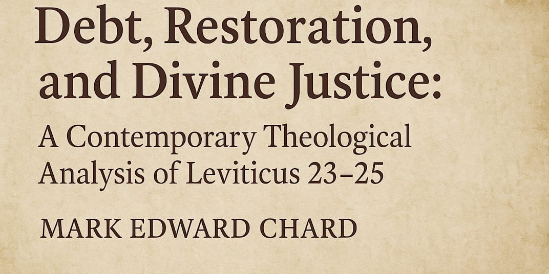 Debt, Restoration, and Divine Justice — A Contemporary Theological Analysis