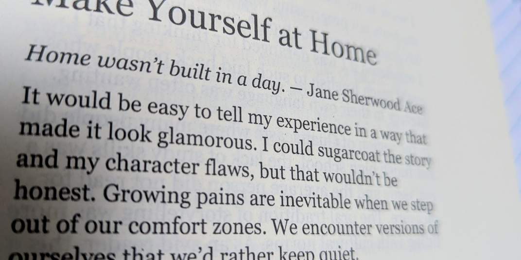 Growing Pains "Growing pains are inevitable when we step our of our comfort