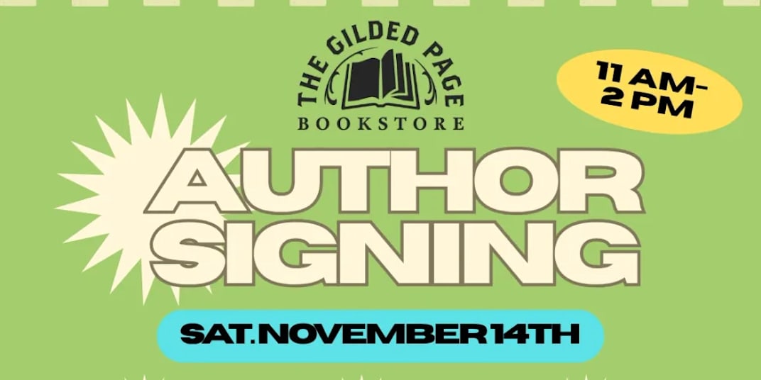 Author Signing at The Gilded Page! Come see me on Saturday, November 14th
