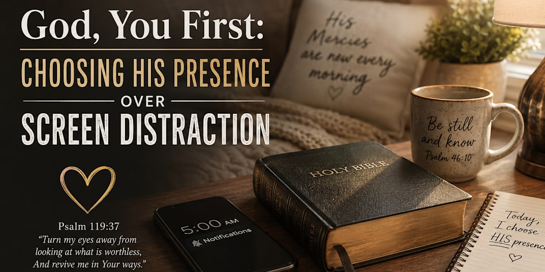 Daily Devotional: The Fig Leaf of Screens (Day 1) It’s 5 AM. My eyes blink