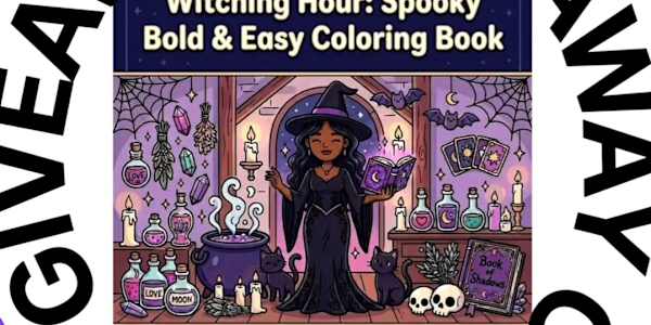 Witching Hour Coloring Book GIVEAWAY ! I am running a giveaway for my