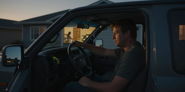 The Mirror Men Avoid The truck is in the driveway and the engine is still