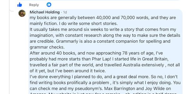 Being a prolific writer creates 'Suspicion' The Facebook post...is it