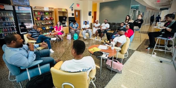Speaking at the  Tidewater Community College 2024 Channel Marker, Norfolk