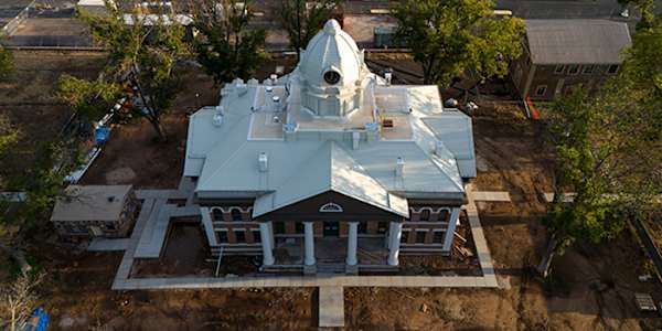 Working towards renovation of a ruined courthouse The process is long and