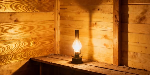 Blonde Wood &nbsp;The cabin’s walls glowed with a pale, honeyed hue, that