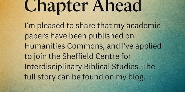 Exciting News: Published Papers and a New Chapter Ahead I’ve got some
