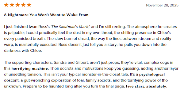 A Five-Star Review That Left Me Speechless Every now and then, a reader