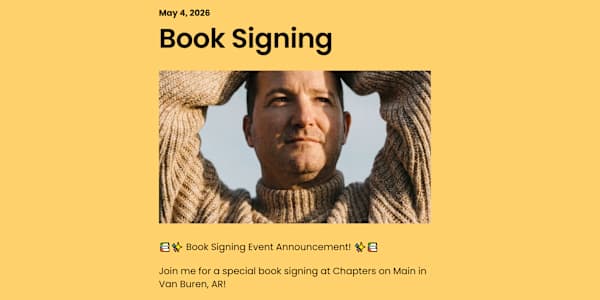 Book Signing Book Signing Event: May 16TH 11am-3pm at Chapters On Main Van