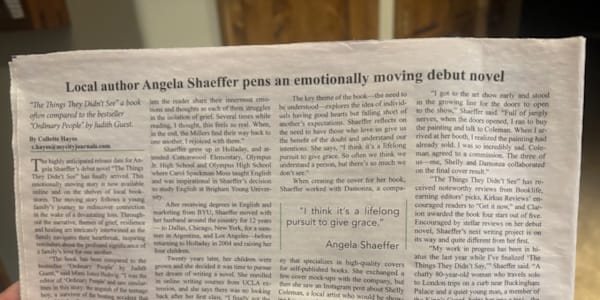 Featured in my Local Paper I loved talking with journalist, Collette Hayes