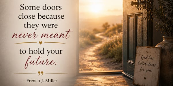 Closed Doors, They Were Never Meant to Hold Your Future "Some doors close