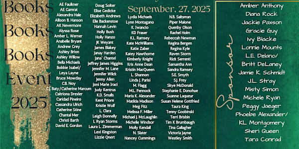 Signing at Books, Books, Books event I will be signing at the 5th annual