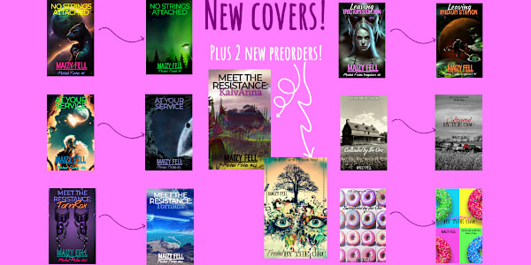New covers are coming out now! Expect to see me valiantly trying to get