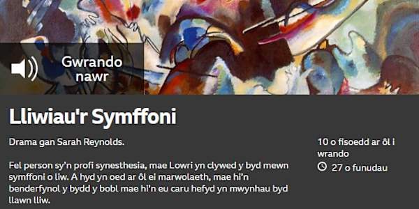 Lliwiau'r Symffoni / Painting the Symphony Fel person sy’n profi