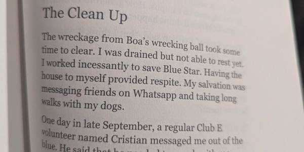 Unexpected Blessings "The wreckage from Boa's wrecking ball took some time