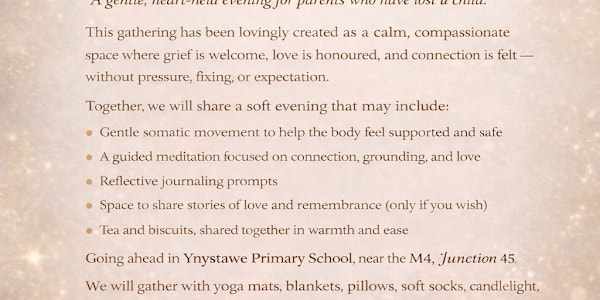 A CONNECTION CIRCLE FOR BEREAVED PARENTS ar6da7je2pnzxcqavm51bmv24bp5 2.18