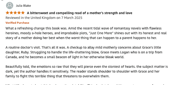 A Fellow Author Reviews My Book! I love getting such amazing reviews for