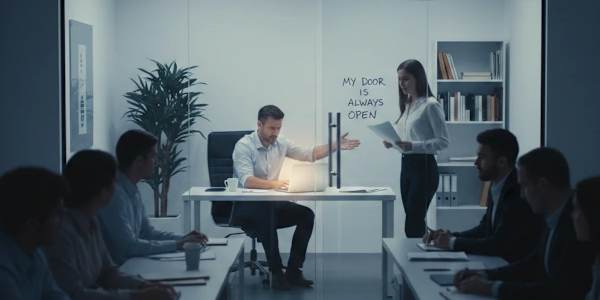 They Remember What You Did, Not What You Said “My door is always open.”