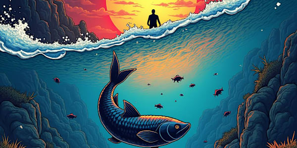 In the Depths of Pisces In watery realms where the currents flow, &nbsp;A