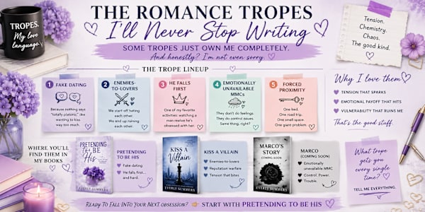 The Romance Tropes I'll Never Stop Writing 💜 &nbsp;Some tropes just own me