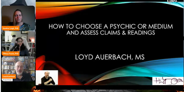 New Lecture on Psychics & Mediums on YouTube On April 15th, I was a guest