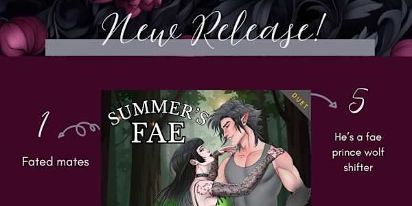 Summer's Fae Audiobook IS Live!  A spicy, fun, fated-mates portal fantasy