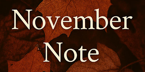 As October folds into November, I wanted to share a quiet offering… They